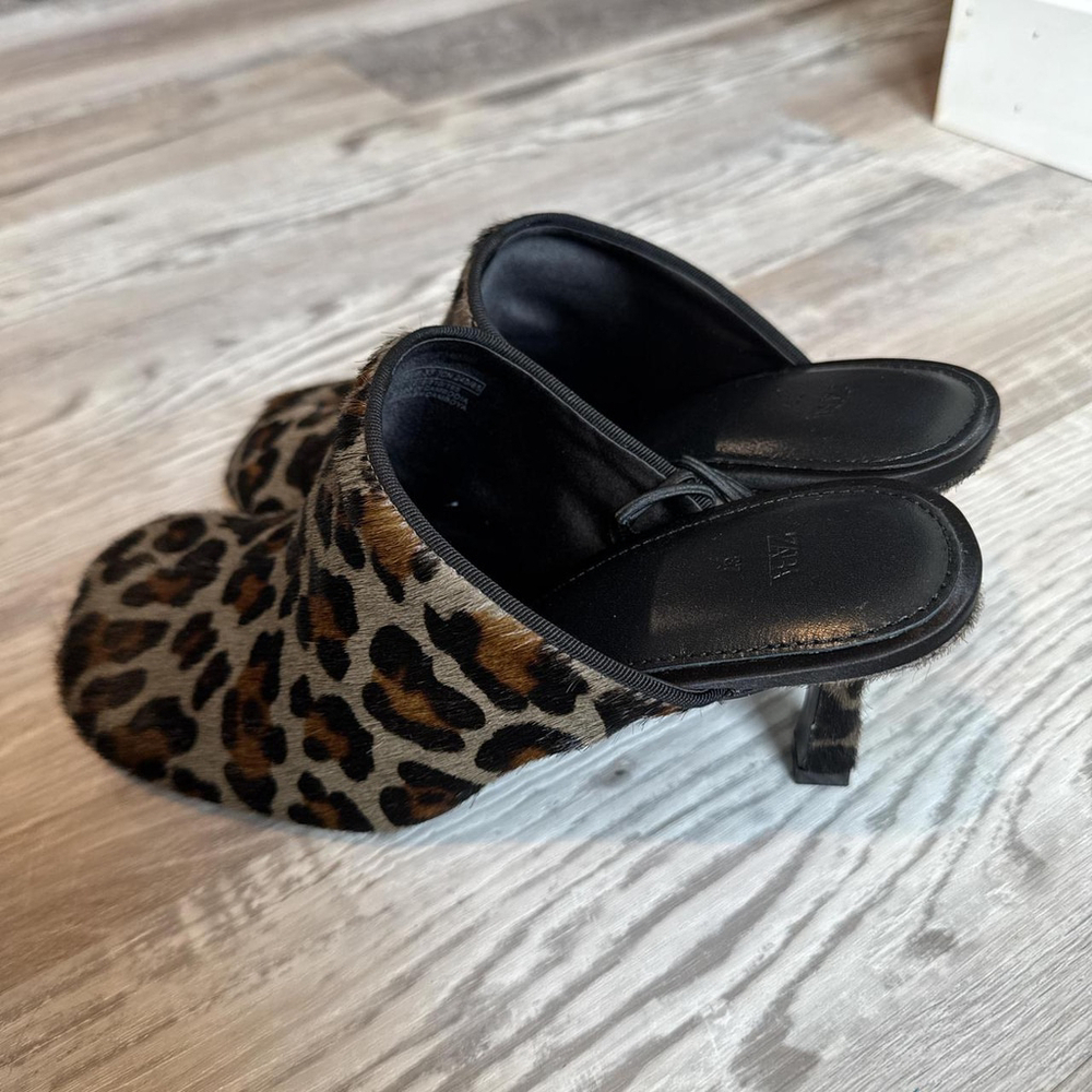 ZARA ANIMAL PRINT LEATHER MULES - BRAND NEW WITH TAG - SIZE 6.5 or 37 - Picture 8 of 8
